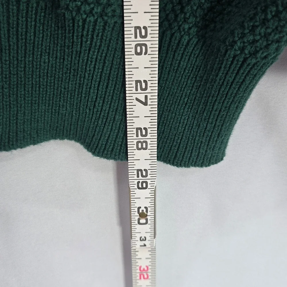 VTG Andrew Rohan Steamboatin American Queen Knit Sweater Men XL Textured‎ Green